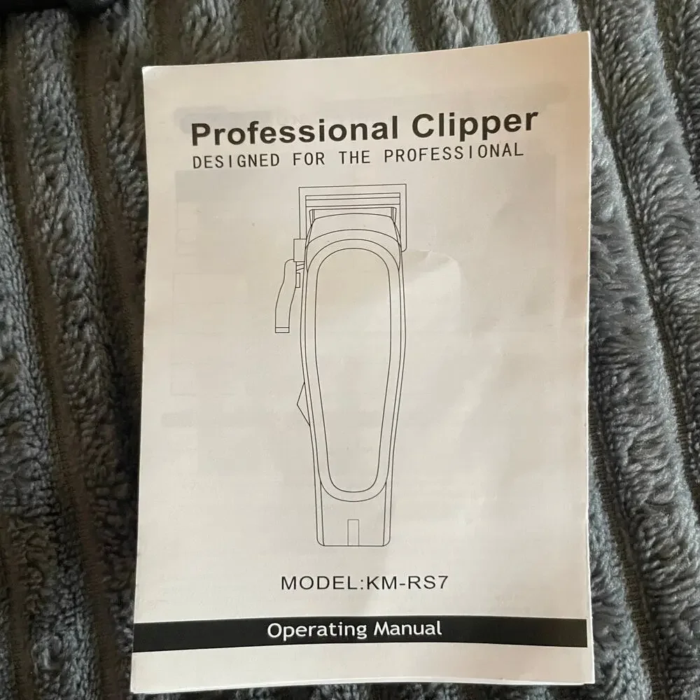 KM-RS7 Professional Cordless Hair Clipper Rechargeable Barber Trimmer Preowned